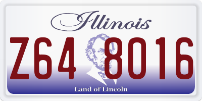 IL license plate Z648016