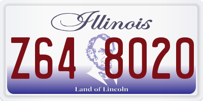 IL license plate Z648020