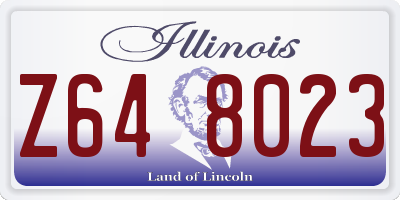 IL license plate Z648023