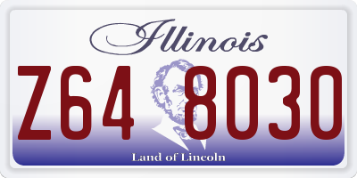 IL license plate Z648030