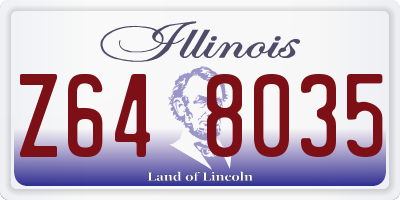 IL license plate Z648035