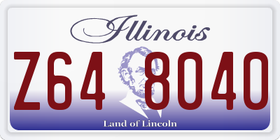 IL license plate Z648040
