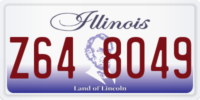 IL license plate Z648049