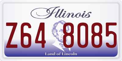 IL license plate Z648085