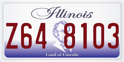IL license plate Z648103
