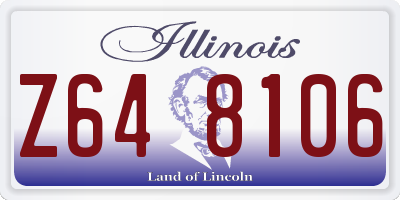 IL license plate Z648106