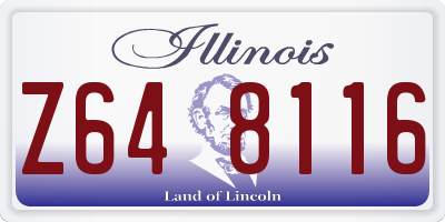 IL license plate Z648116