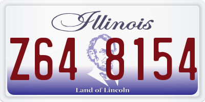 IL license plate Z648154