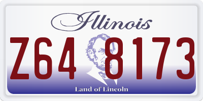 IL license plate Z648173