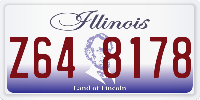 IL license plate Z648178
