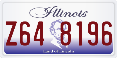IL license plate Z648196