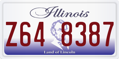 IL license plate Z648387