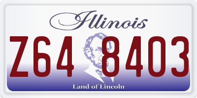 IL license plate Z648403