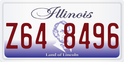 IL license plate Z648496