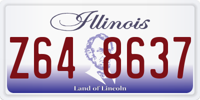 IL license plate Z648637
