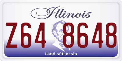 IL license plate Z648648