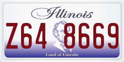 IL license plate Z648669