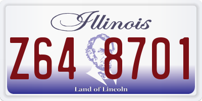 IL license plate Z648701