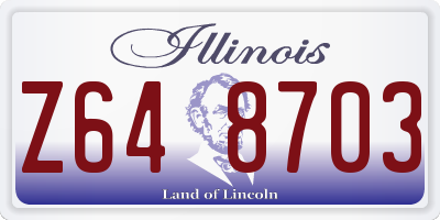 IL license plate Z648703
