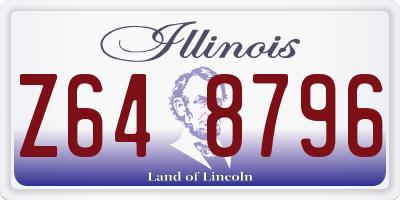 IL license plate Z648796