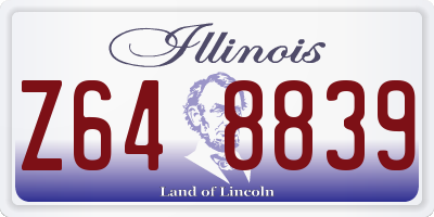IL license plate Z648839