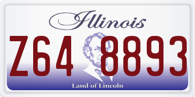 IL license plate Z648893