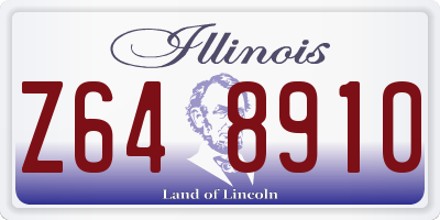 IL license plate Z648910