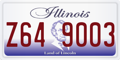 IL license plate Z649003