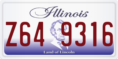 IL license plate Z649316