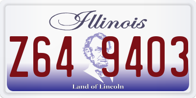 IL license plate Z649403