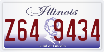 IL license plate Z649434