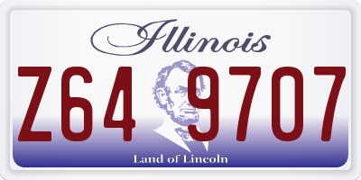 IL license plate Z649707