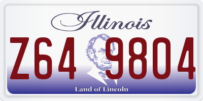 IL license plate Z649804