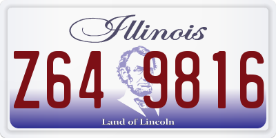 IL license plate Z649816