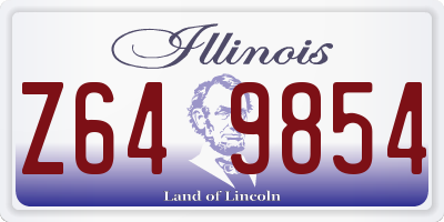 IL license plate Z649854
