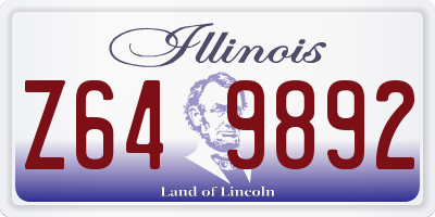 IL license plate Z649892