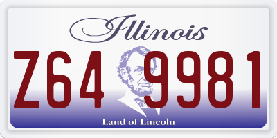 IL license plate Z649981