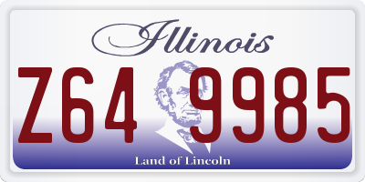 IL license plate Z649985