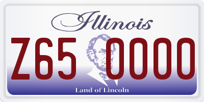 IL license plate Z650000