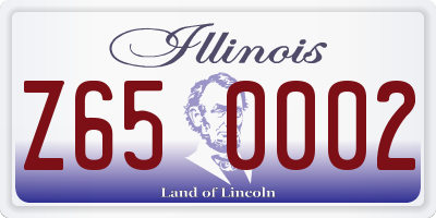 IL license plate Z650002