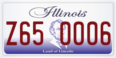 IL license plate Z650006