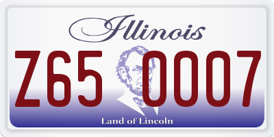 IL license plate Z650007