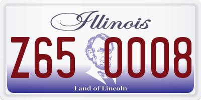 IL license plate Z650008