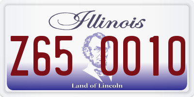 IL license plate Z650010