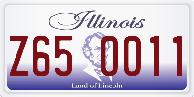 IL license plate Z650011