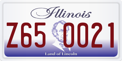 IL license plate Z650021