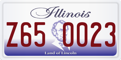 IL license plate Z650023