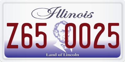 IL license plate Z650025