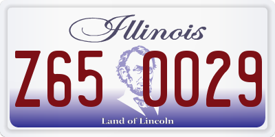 IL license plate Z650029