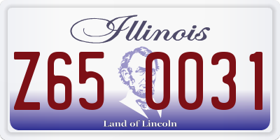 IL license plate Z650031